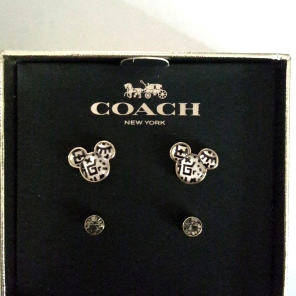 COACH MICKEY MOUSE EARRING SET - Picture 4 of 9